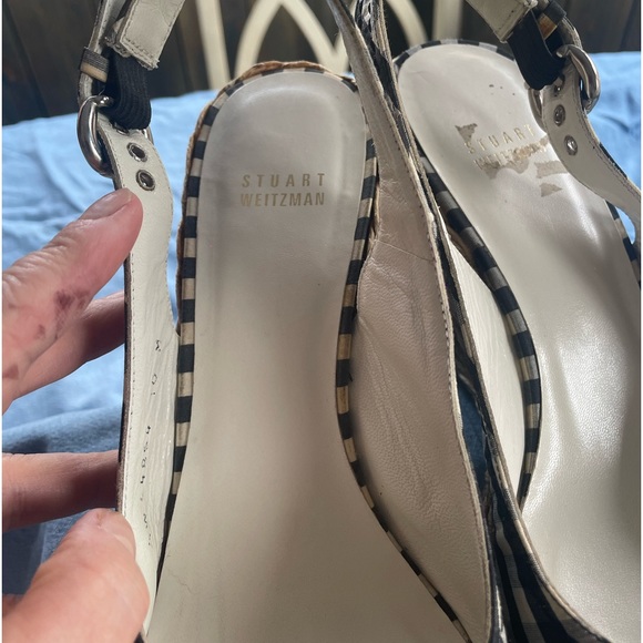 STUART WEITZMAN Gingham Round
Toe Pumps Espadrilles Wedges!! Clean! Good confirm - Picture 2 of 6